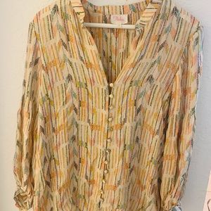 Parker silk blouse 3/4 sleeve excellent condition